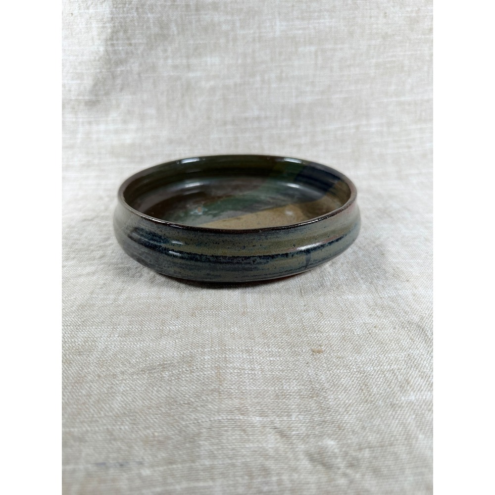 Handmade Pottery Catchall Dish, Studio Ceramic Ring Dish, Earth Tone Glazed
